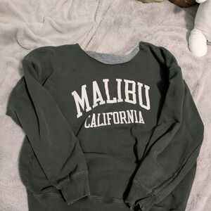 Brandy Melville Dark Green - Off The Shoulder Cut